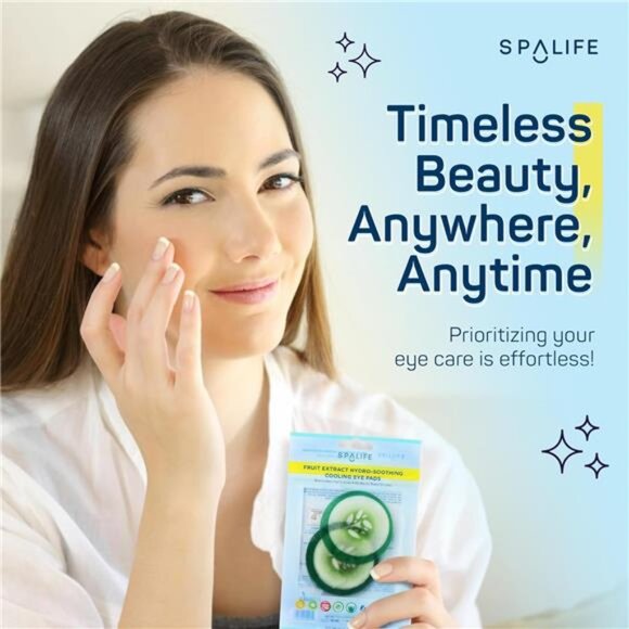 SpaLife Cooling Eye Pads - Korean Soothing Eye Pads for Dark Circles, Puffy - Picture 4 of 7